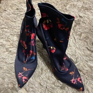 Floral Women's Heeled Boots